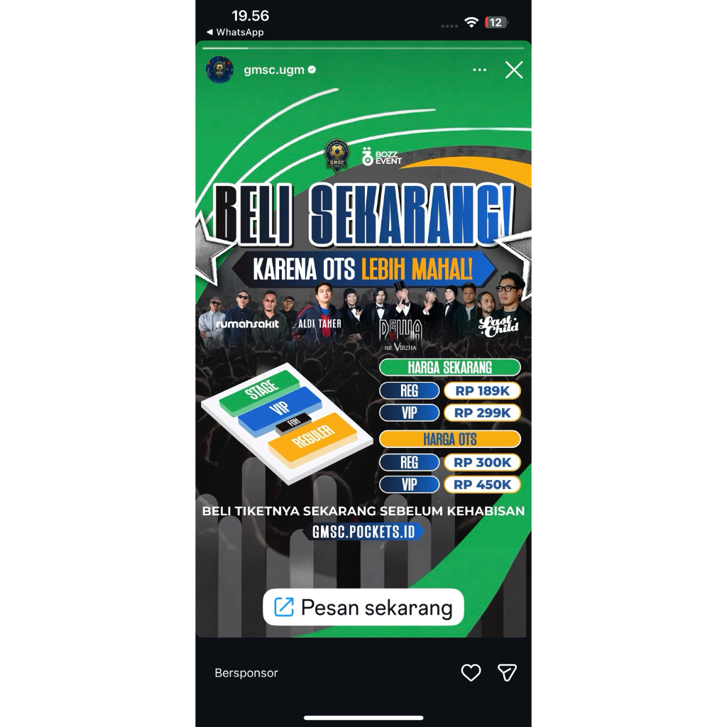 2 tiket VIP konser DEWA19