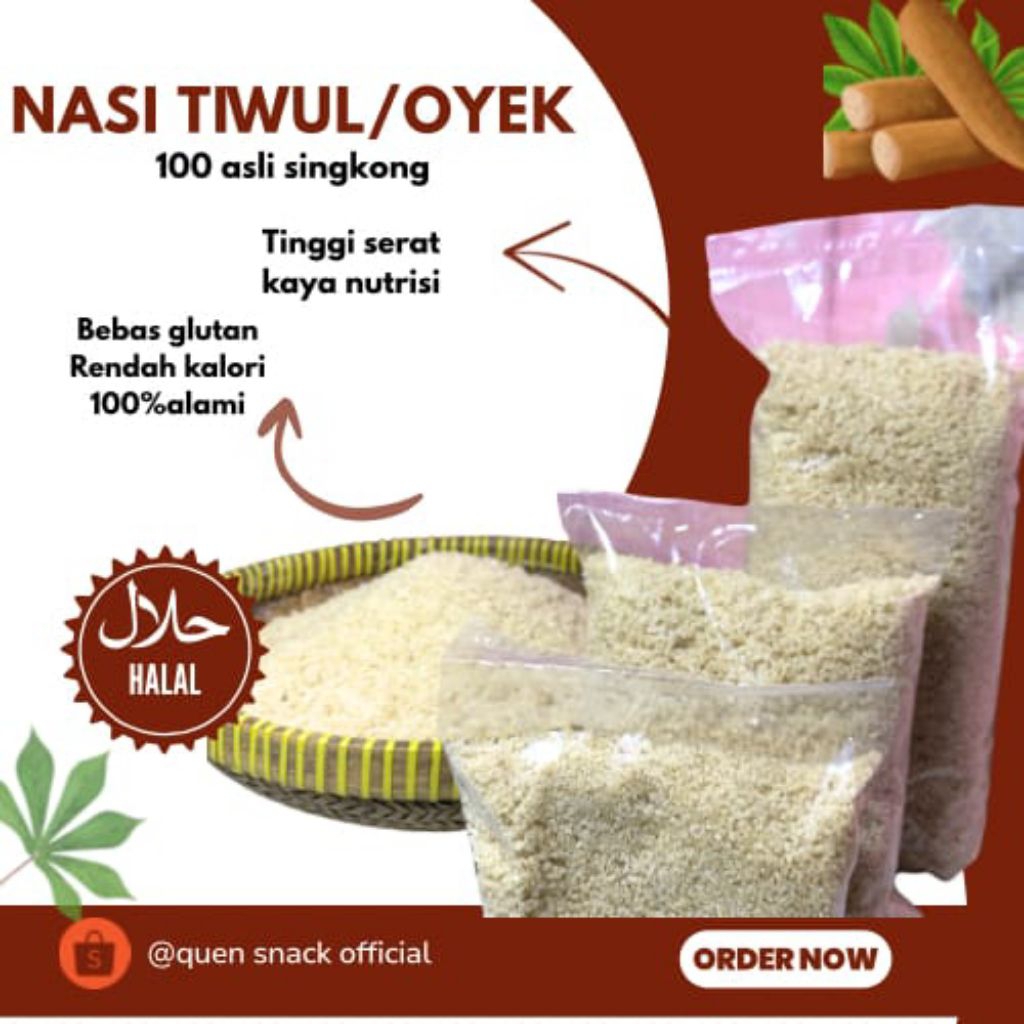 Nasi Oyek Singkong Mentah 1kg Asli Wonosobo