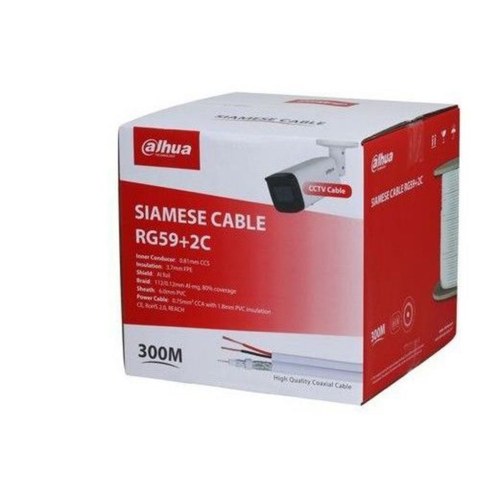 Kabel Coaxial Dahua RG59 + Power (RG59+P) – 300M