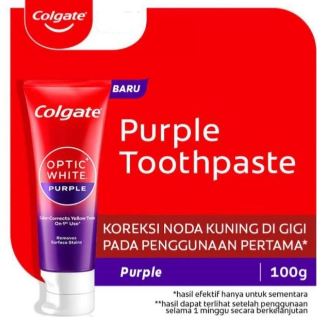 Colgate Optic White PURPLE toothpaste 100 gr.Colgate odol|Colgate pasta gigi pemutih penghilang noda