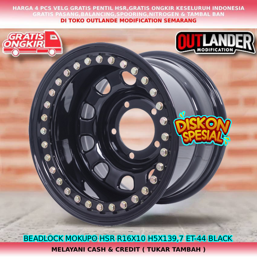 Velgg beadlock ring16 lebar 10 untuk mobil Feroza| Taft| Escudo| dll velg hsr beadlock R16