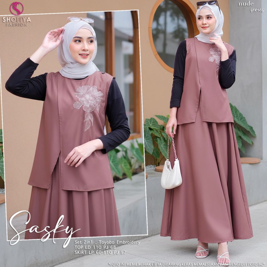 [NEW] SETELAN 2IN1 VEST OUTER + ROK DAISY BY SHOFIYA // FASHION MUSLIM WANITA // MELVIN BY AMELIA
