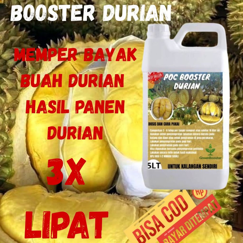 POC BOOSTER DURIAN 5 Liter Pupuk Organik Cair Durian Supaya Cepat Berbuah Lebat Tidak Rontok Bunga /