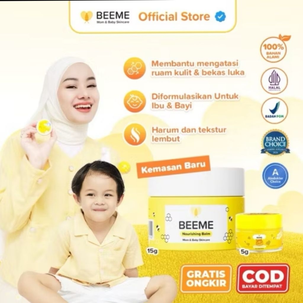 Beeme bee me nourishing balm by mama shey aman anak melembabkan kulit ruam popok dan dewasa