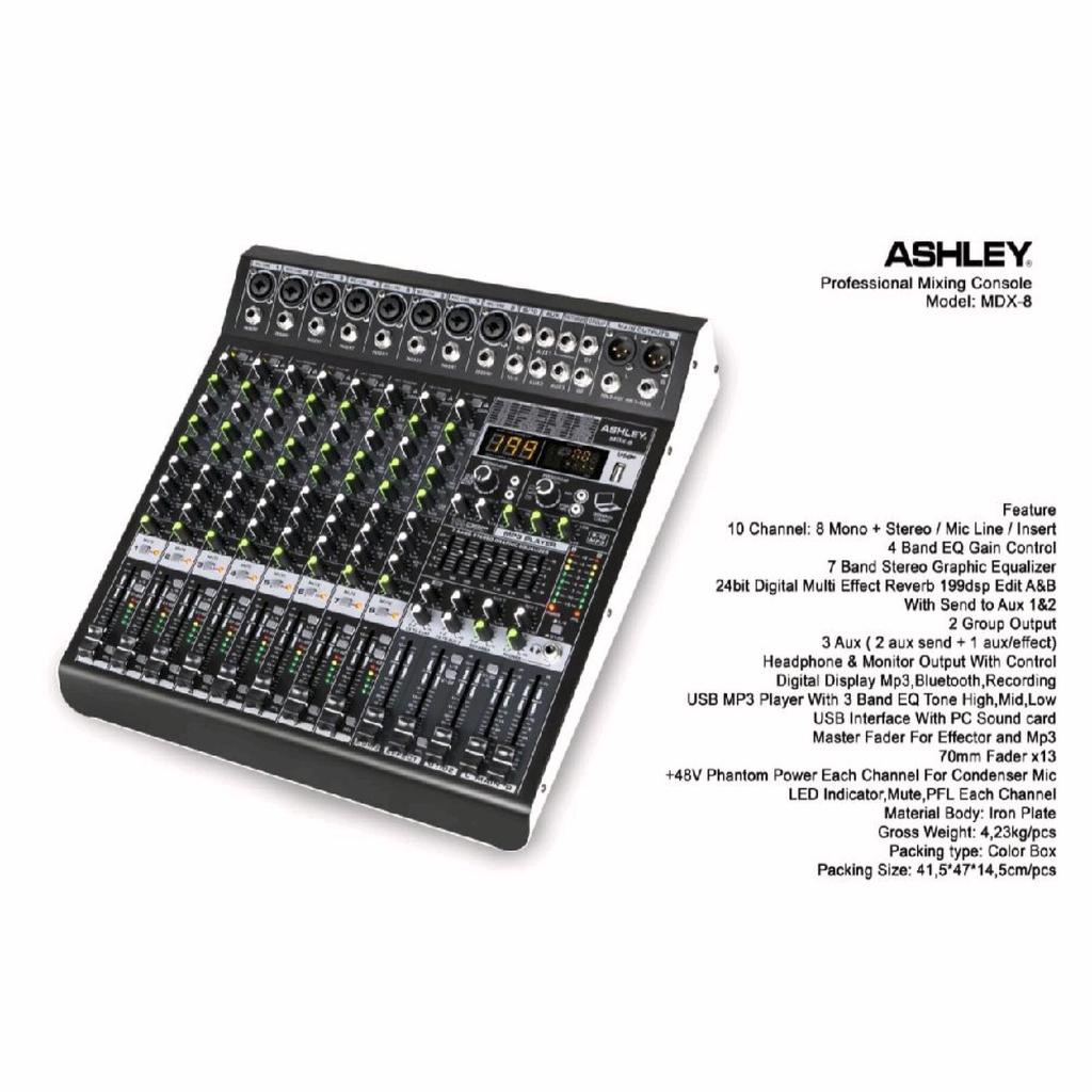 Mixer ASHLEY MDX 8 ORIGINAL / Mixer Ashley MDX8 8 Channel