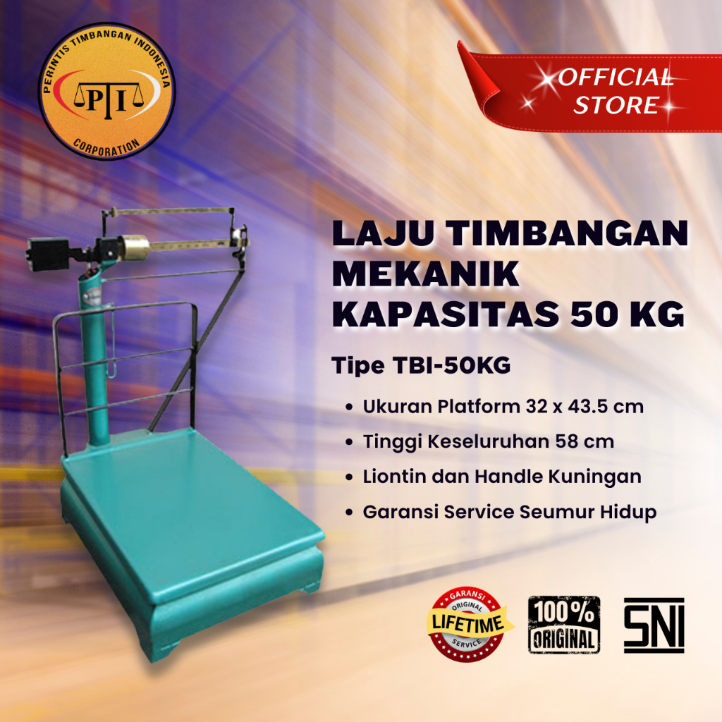 LAJU Timbangan Mekanik 50kg 150kg Tipe TBI