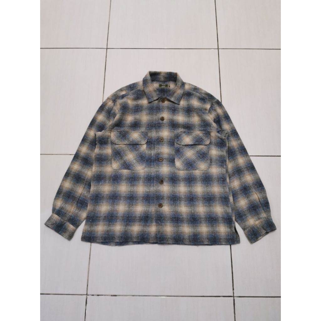 vintage flanel veterano wool tebal uniqlo