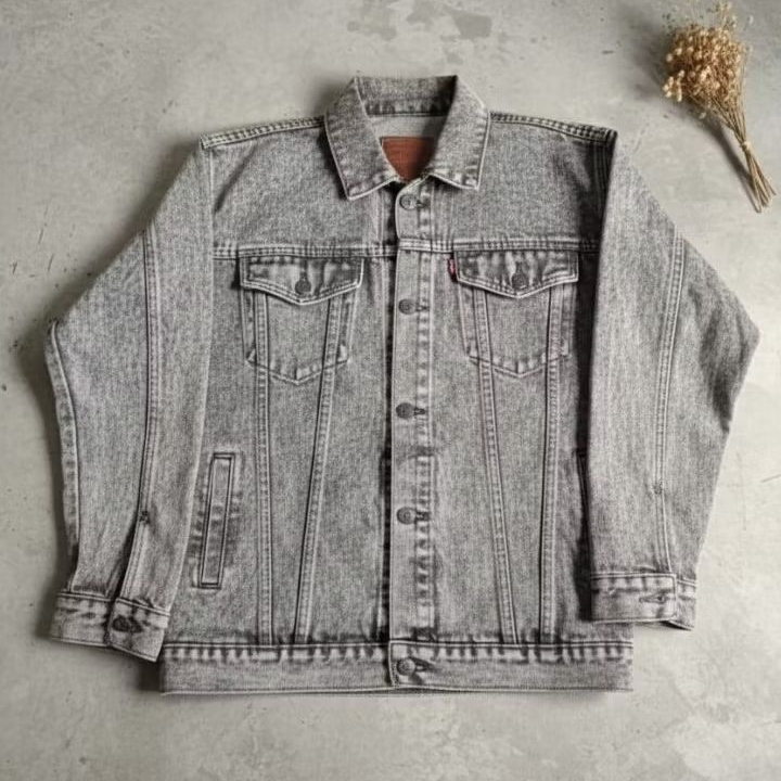 Jaket Pria Keren Jeans Sandwash Slim Fit Jaket Denim Premium Jumbo