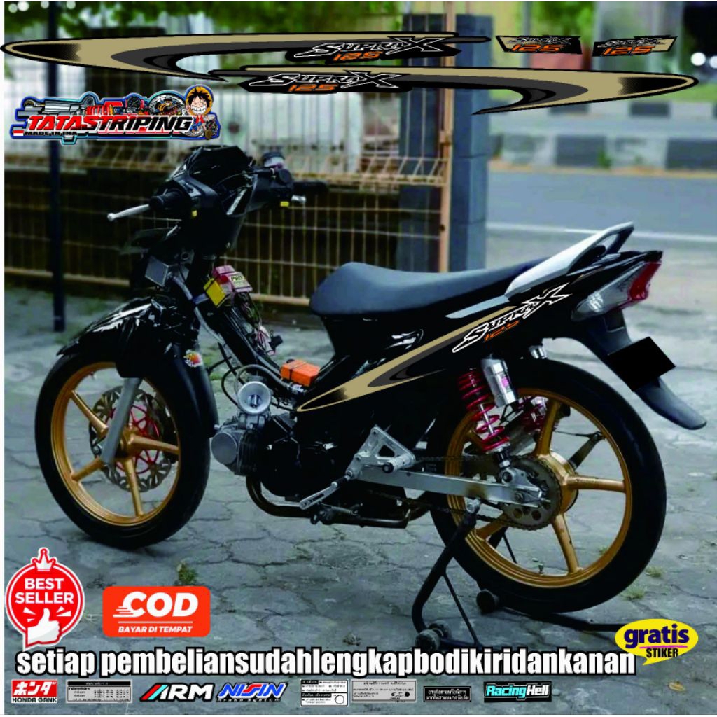 STRIPING WAVE 125 SUPRA X 125 SUPRA 125 SUPRA BATMAN