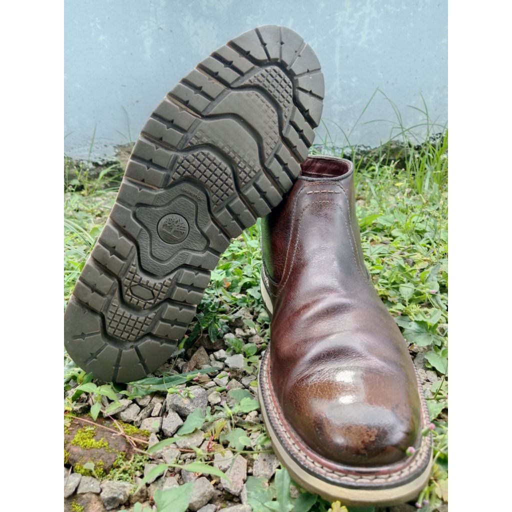 Sepatu Boots Kulit Chelsea Boots Zipper Timberland