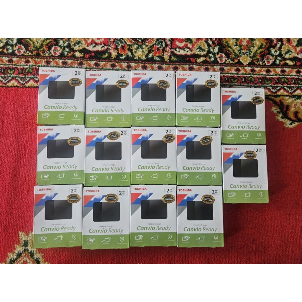 paket take all 14 pcs hardisk eksternal toshiba 2tb bekas normal