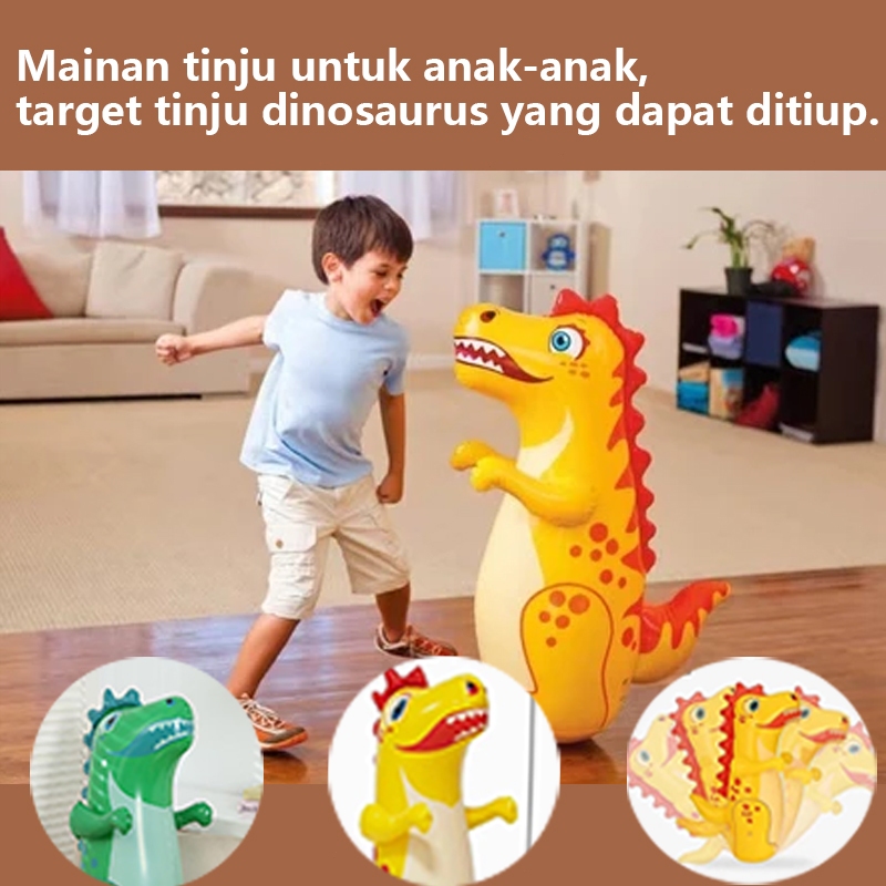 [FAST SHIP] 95cm Mainan Anak Mainan Boxing Dino Tinju Air Dino Tiup Tiang Tinju Berisi Air Dinosauru