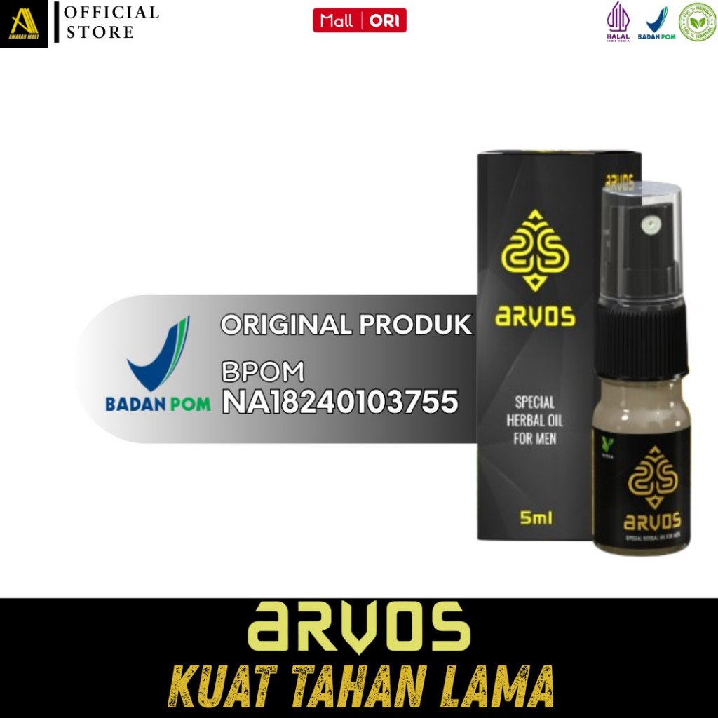 Arvos Spray Obat Kuat Pria Tahan Lama Tidak Kebas - Oles Kuat Pria Solusi Lemah Syahwat