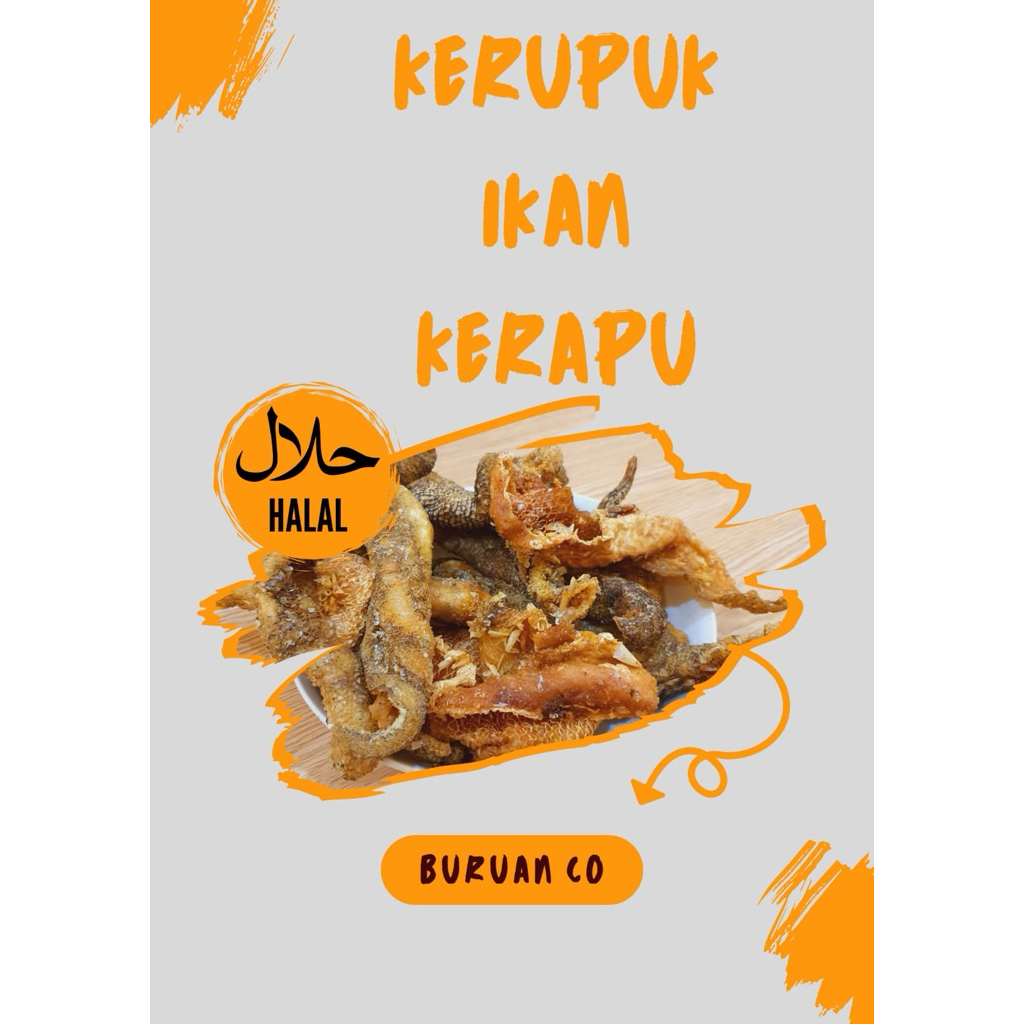 kerupuk ikan kerapu 1kg mentah