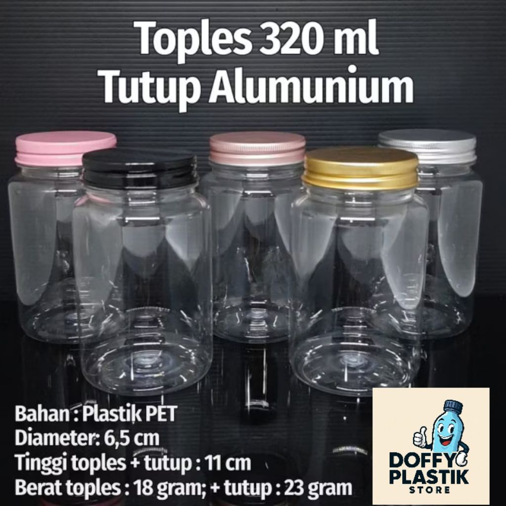 toples plastik dengan  tutup aluminium