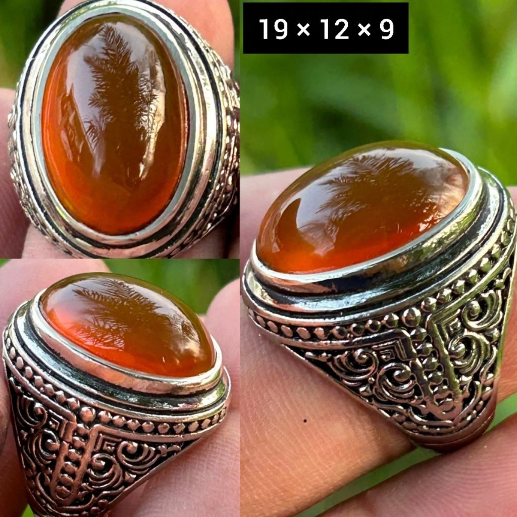 EST. JARI 7 NATURAL CINCIN BATU AKIK ANGGUR SOLAR MADU