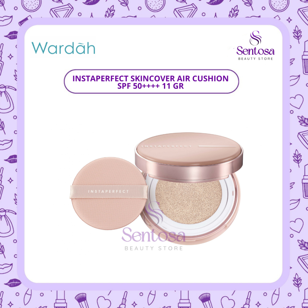 Wardah Instaperfect Skincover Air Cushion SPF 50++++ 11g - Make Up Cushion Foundation Semi Matte Fin