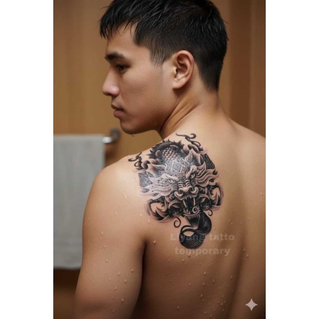 COD Tatto temporer TBS 8536 KEPALA NAGA size 20x14 stiker tatto temporary tatto tempel sementara bis