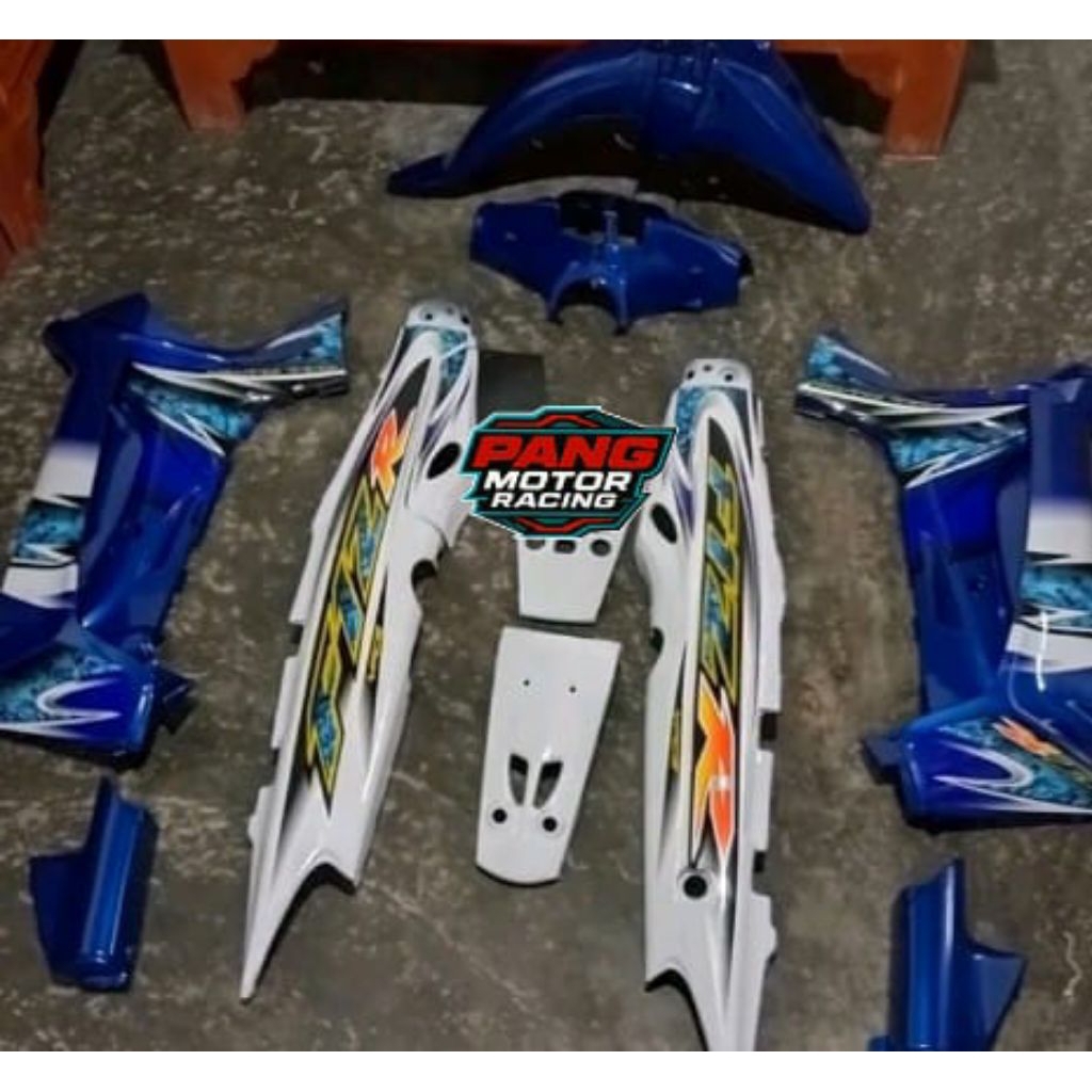 Body Set Fiz R Biru Putih 2005 Set Behel Belakang Biru Body fulset Halus Fiz r Biru Putih