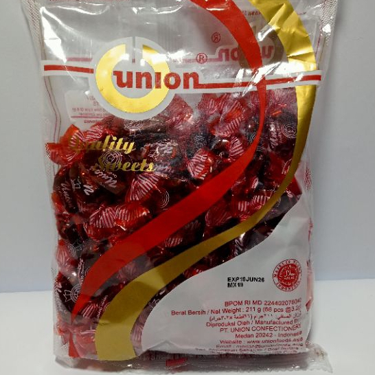 Permen Heck Pedas Permen Union Merah Isi 66 pcs