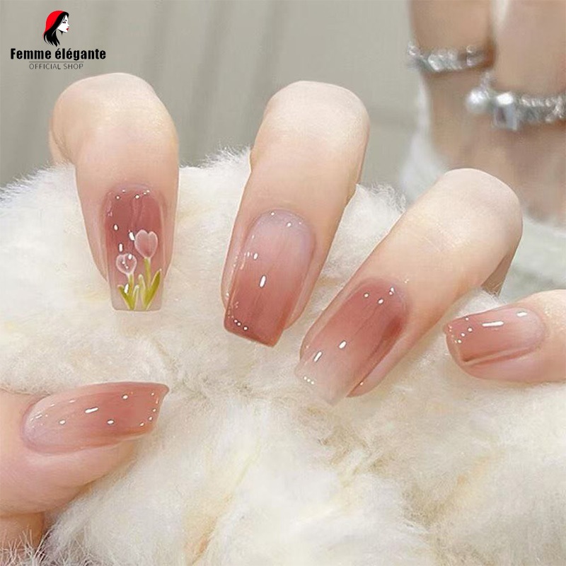 Kuku Palsu / Palsu Nail / Nude Fake Nails 10pcs