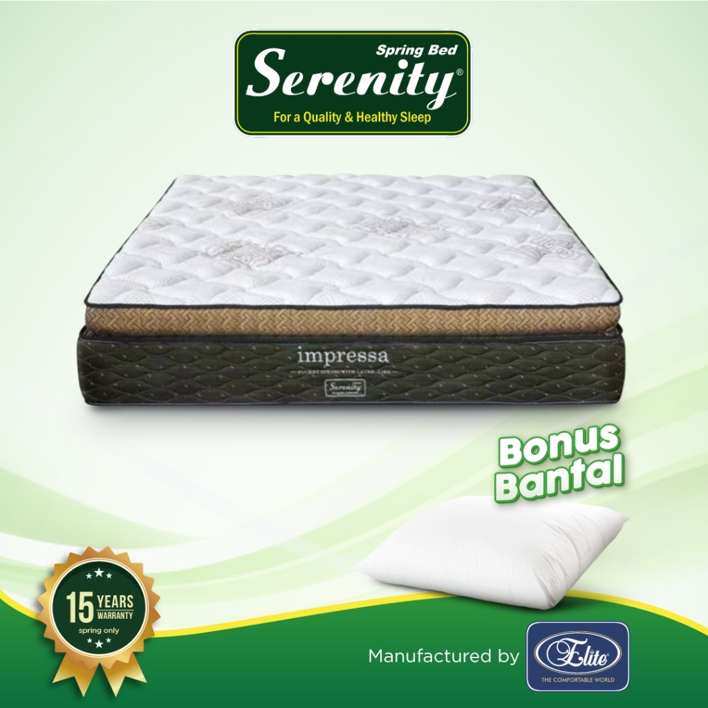 Kasur Springbed  Elite Serenity Impressa  Pocket Spring Latex