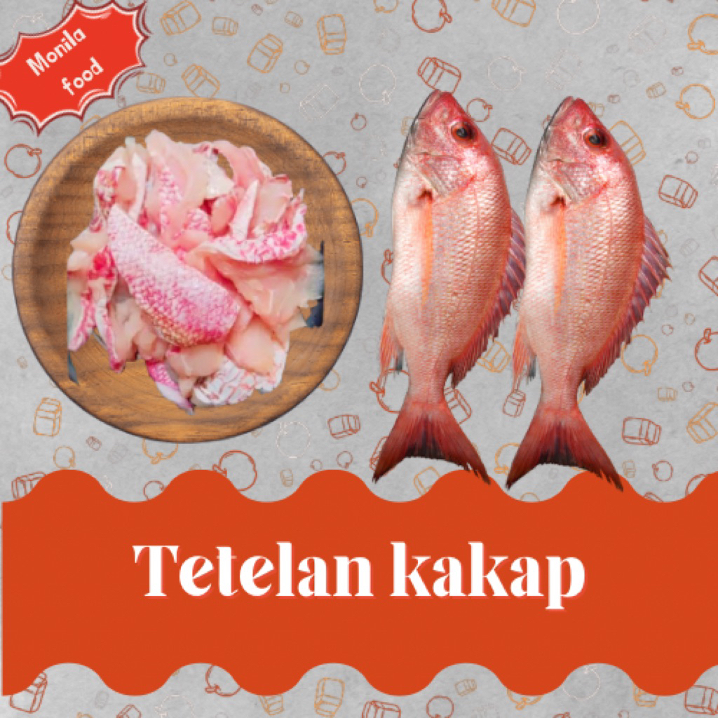 Tetelan Ikan Kakap kakap merah fresh 250gram kirim isntan bandung