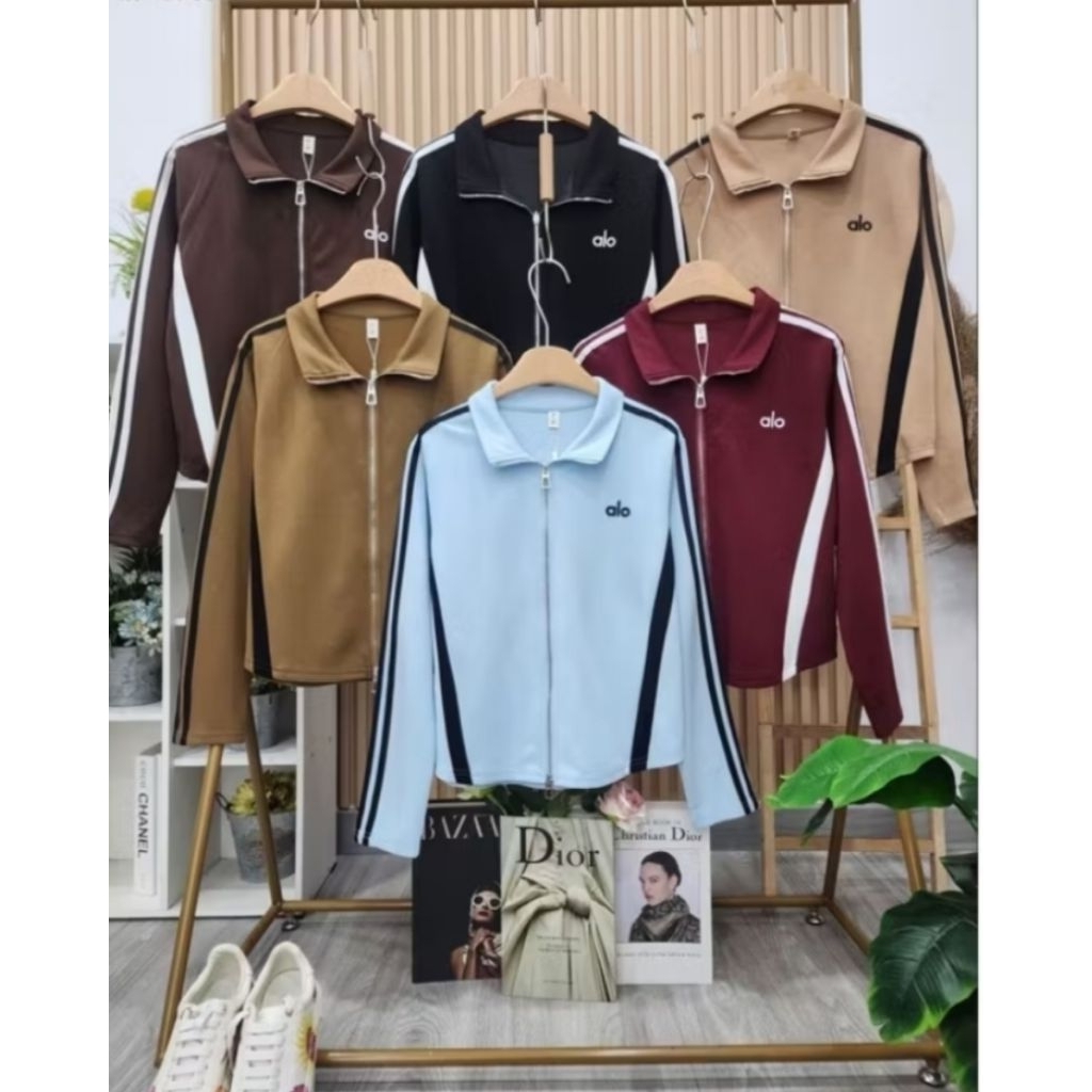 ATASAN WANITA ATAU JACKET ALO BRAND A&K WARNA HITAM PREMIUM