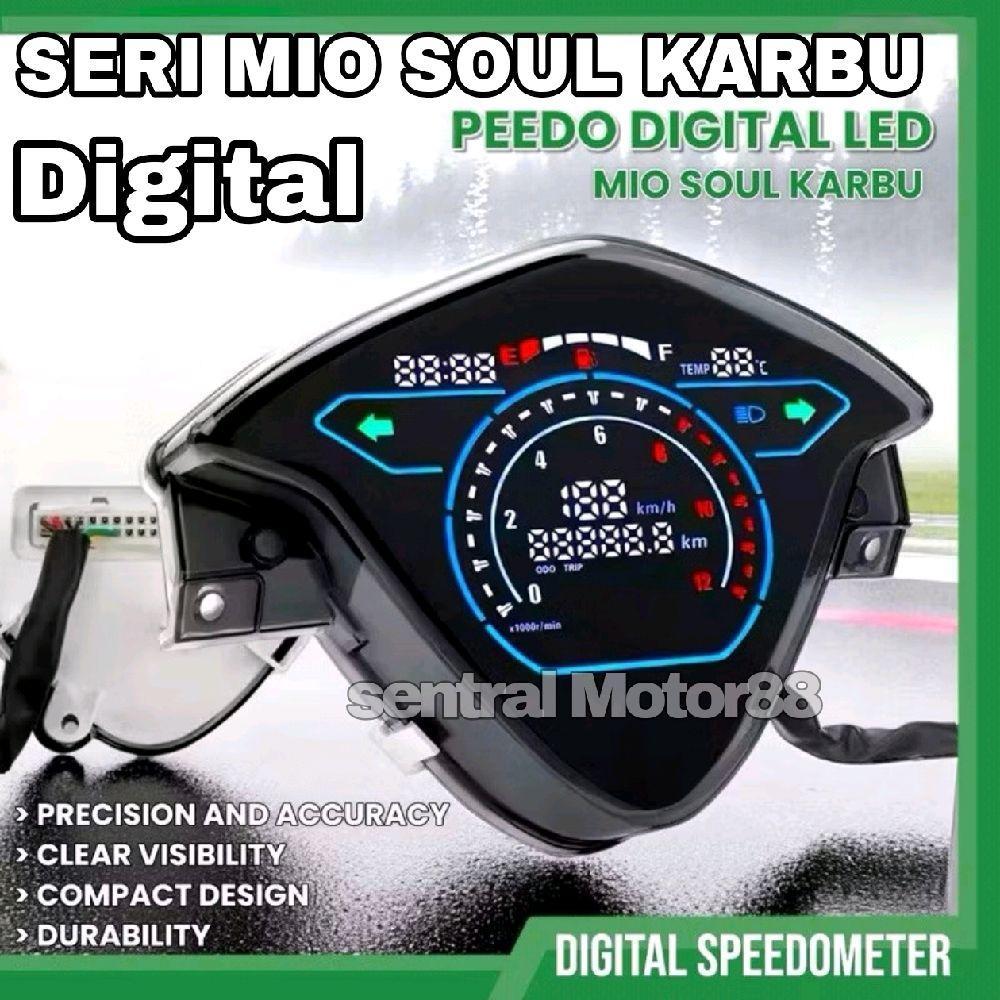 Spedometer Digital Mio Soul Karbu Spedometer Odometer Digital Untuk Motor Mio Soul Karbu Led Digital