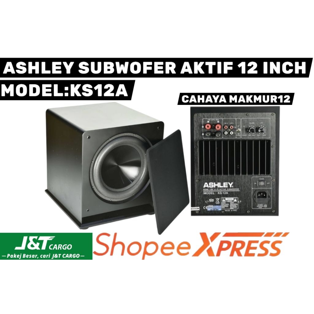 Subwoofer aktif ashley 12 inch KS12A original Ashley
