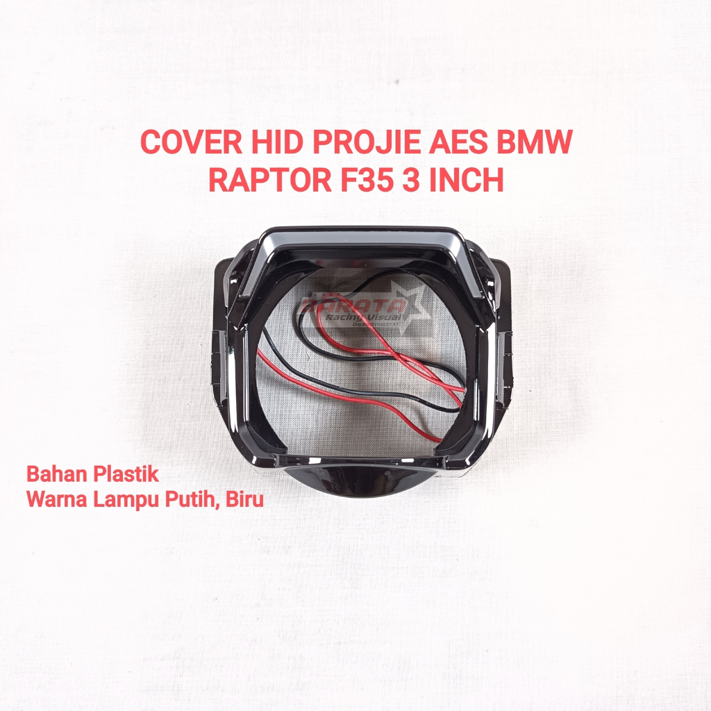 COVER LAMPU HID PROJIE AES BMW RAPTOR F35 3 INCH WARNA PUTIH,BIRU
