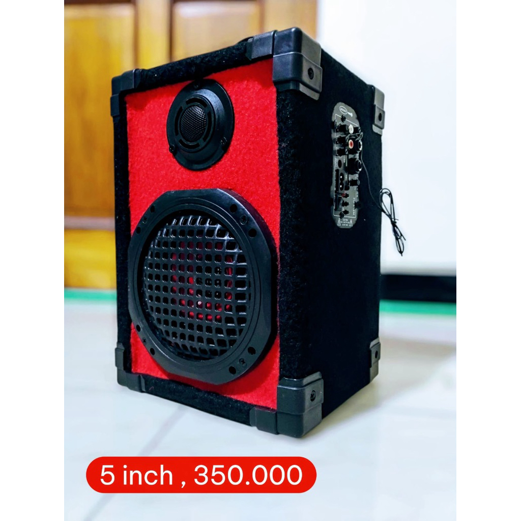 SPEAKER AKTIF 5 inch BLUETOOTH BLUTUT USB RADIO KARAOKE BAS EMPUK GLERR
