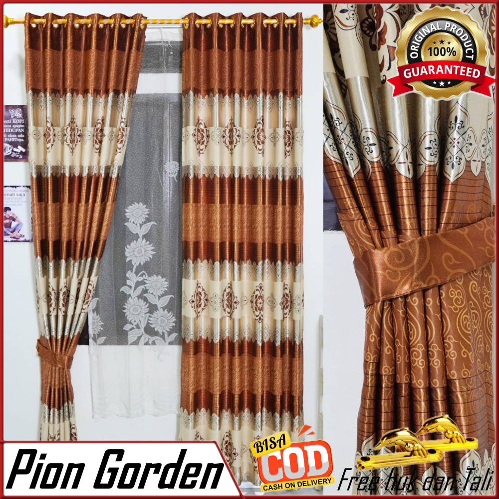Gorden Blackout Tebal Motif Batik Premium 6gelombang