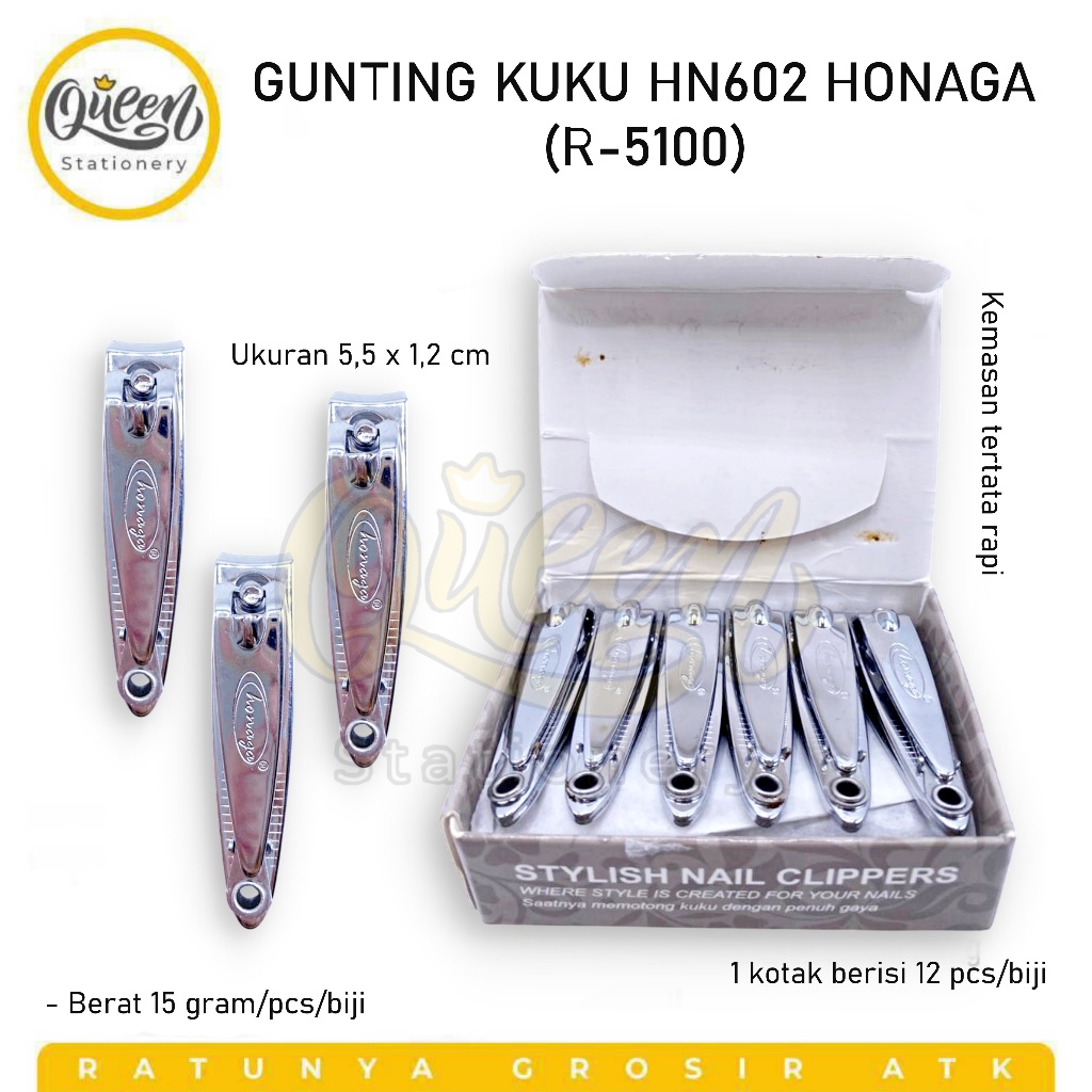 1 PCS GUNTING KUKU HN602 HONAGA PEMOTONG KUKU / GUNTING KUKU HONAGA / STAINLESS STEEL (R-5100)