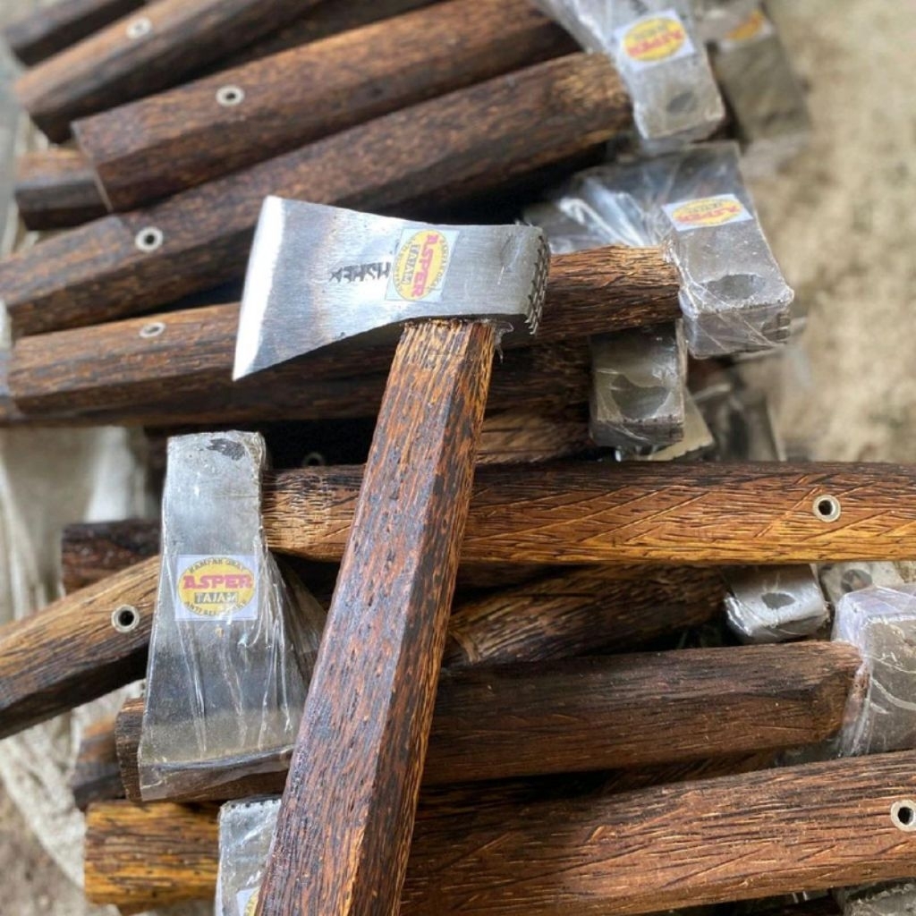 Kampak bilah kayu baja asli / kampak bergerigi/ super tajam