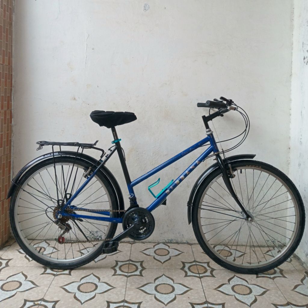 SEPEDA JADUL JAVA PERDANA DAYTONA LADY VINTAGE BAN 26 COMMUTER BIKE DO SEMI VERTI BERANTING CAT DECA