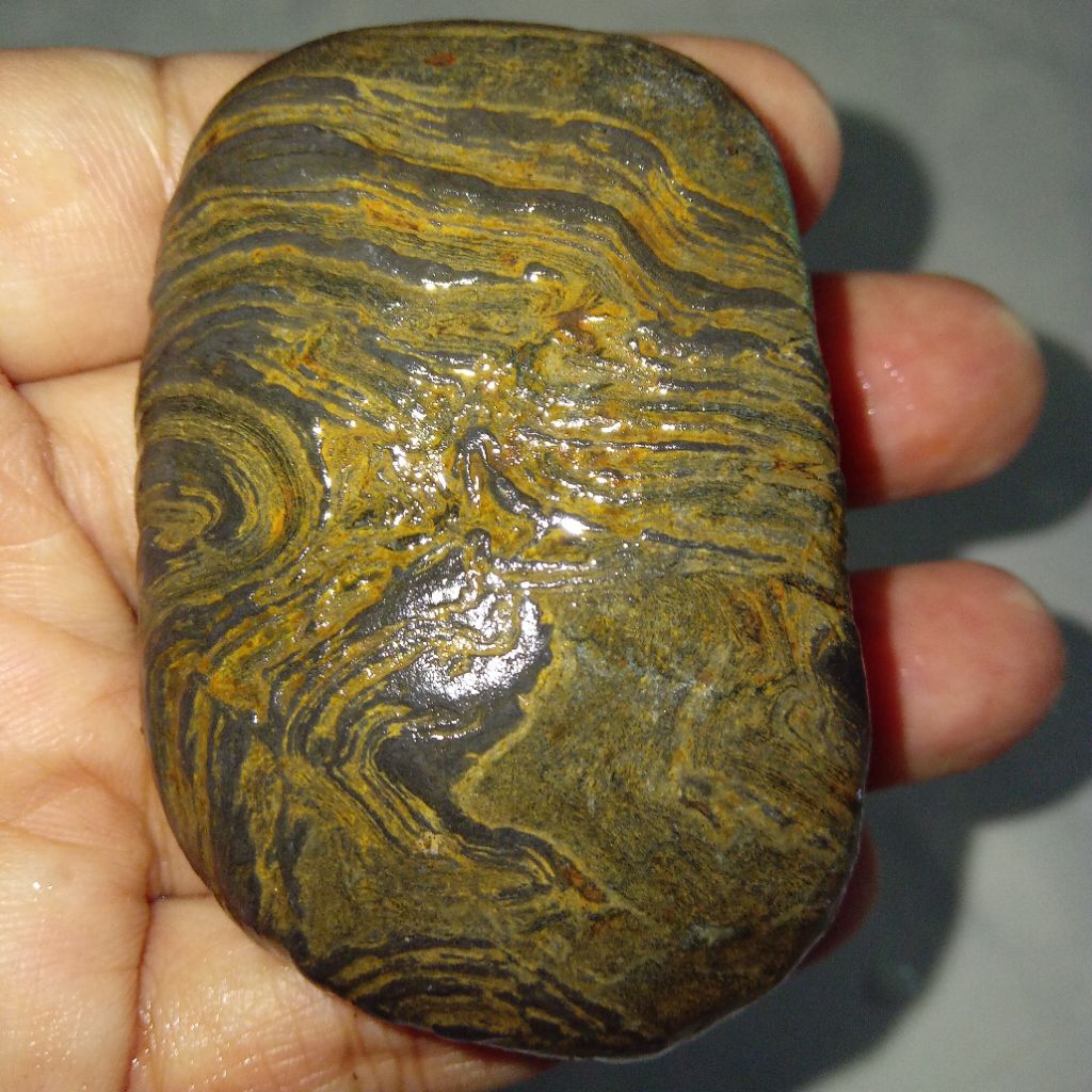 Natural Batu Akik Motif Pamor Keris Antik