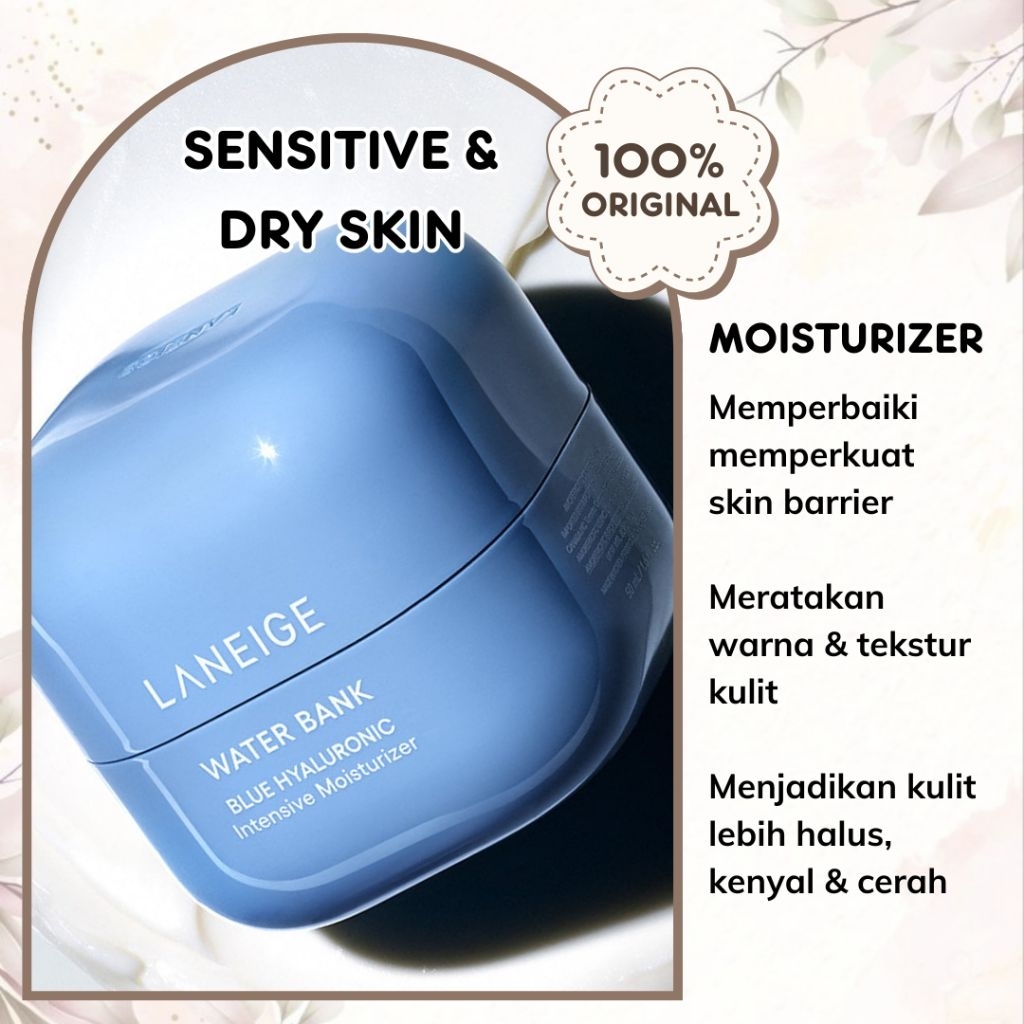 LANEIGE NEW Water Bank Blue Hyaluronic Intensive Cream Moisturizer - 50ml Waterbank HA Day & Night C