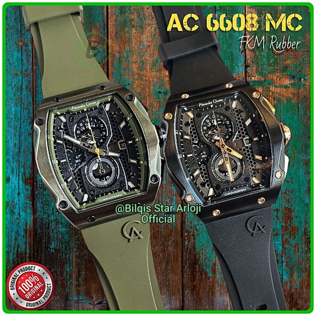 Alexandre Christie Pria Kotak Ac 6608 Mc (Model RM) Tali Karet FKM Original