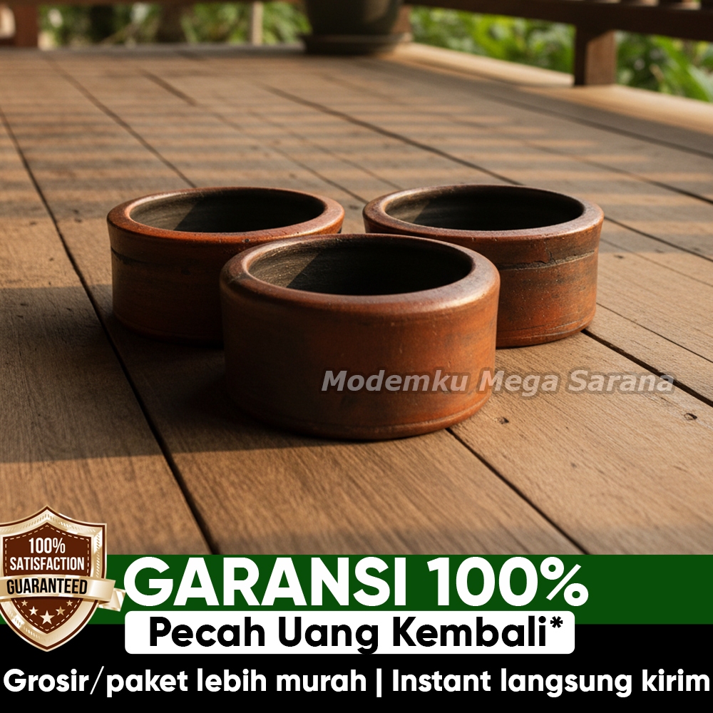 Wadah Pakan Tempat Makan Minum Hewan Gerabah Tanah Liat Kelinci Anjing