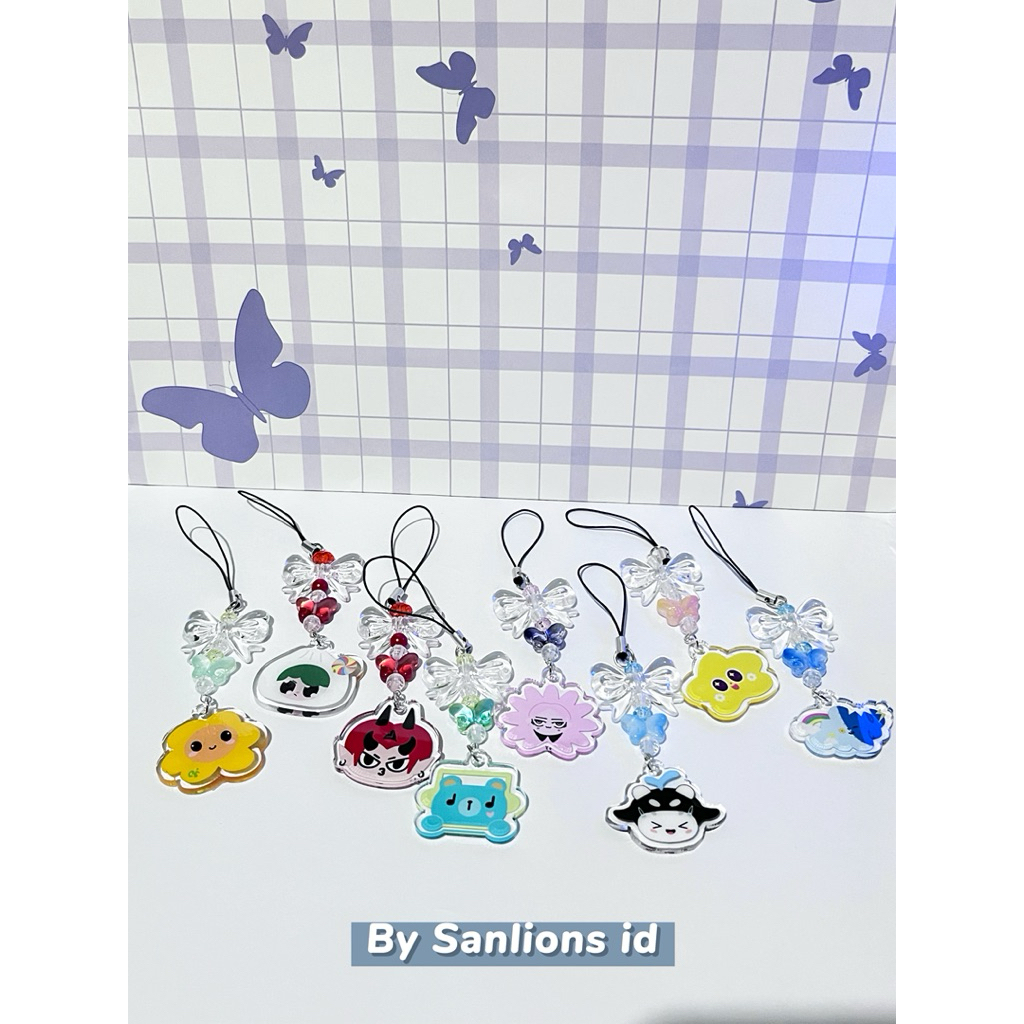 Sanlions.id GMMTV mascot strap phone / fanmade strap phone gmmtv mascot / permpoon polcasan neona sm
