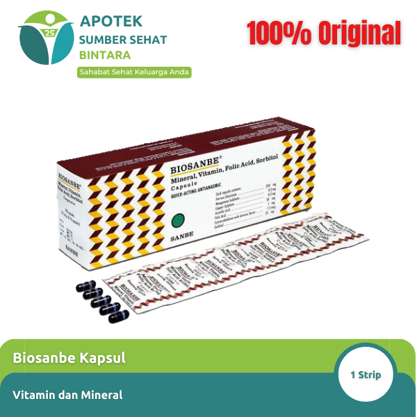 Biosanbe Kapsul – Vitamin Zat Besi untuk Ibu Hamil & Menyusui