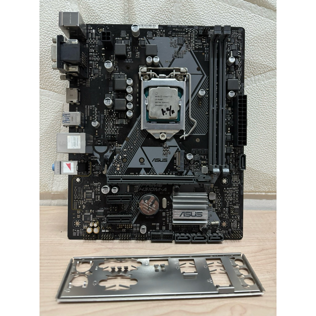 MOTHERBOARD ASUS PRIME H310M-A + PROSESSOR INTEL CORE i3 9100F