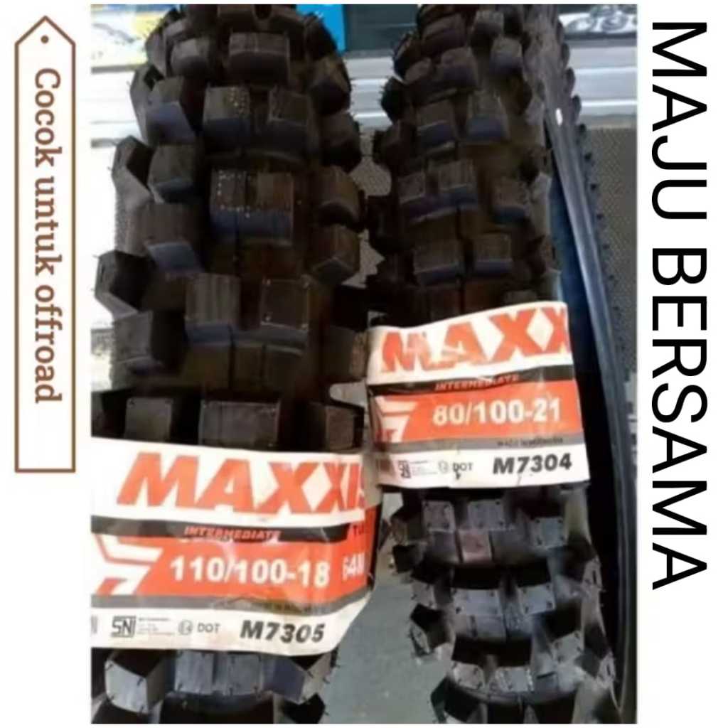 Sepasang Ban MAXXIS 80/100-21 M7304 & 110/100-18 M7305 OFFROAD Ban CRF WR KLX TRAIL MOTOCROSS
