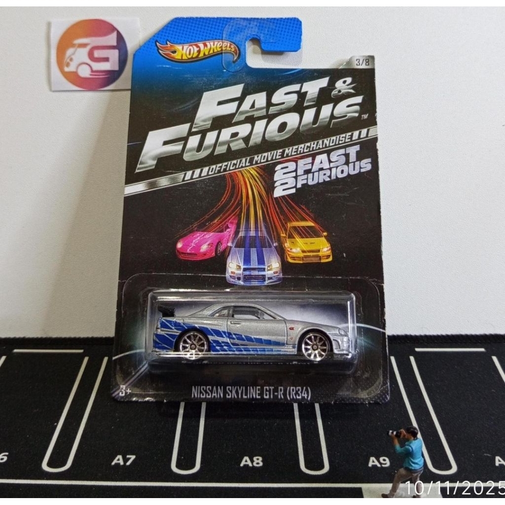 Hot Wheels Nissan Skyline GT-R R34 Black Wing Fast Furious Official Movie Merchandise (OMM) - Hotwhe