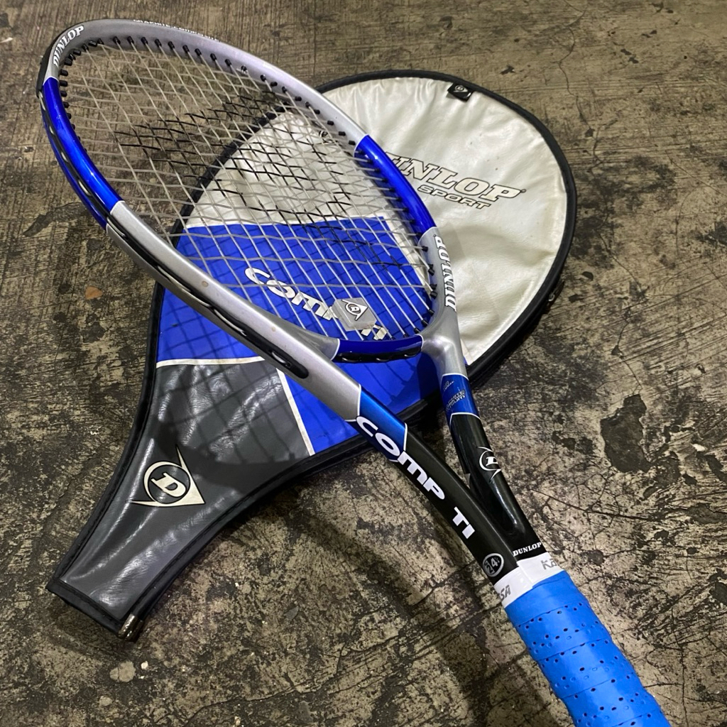 RAKET TENIS DUNLOP COMP TI GRAPHITE TITANIUM SECOND ORIGINAL LAYAK PAKAI
