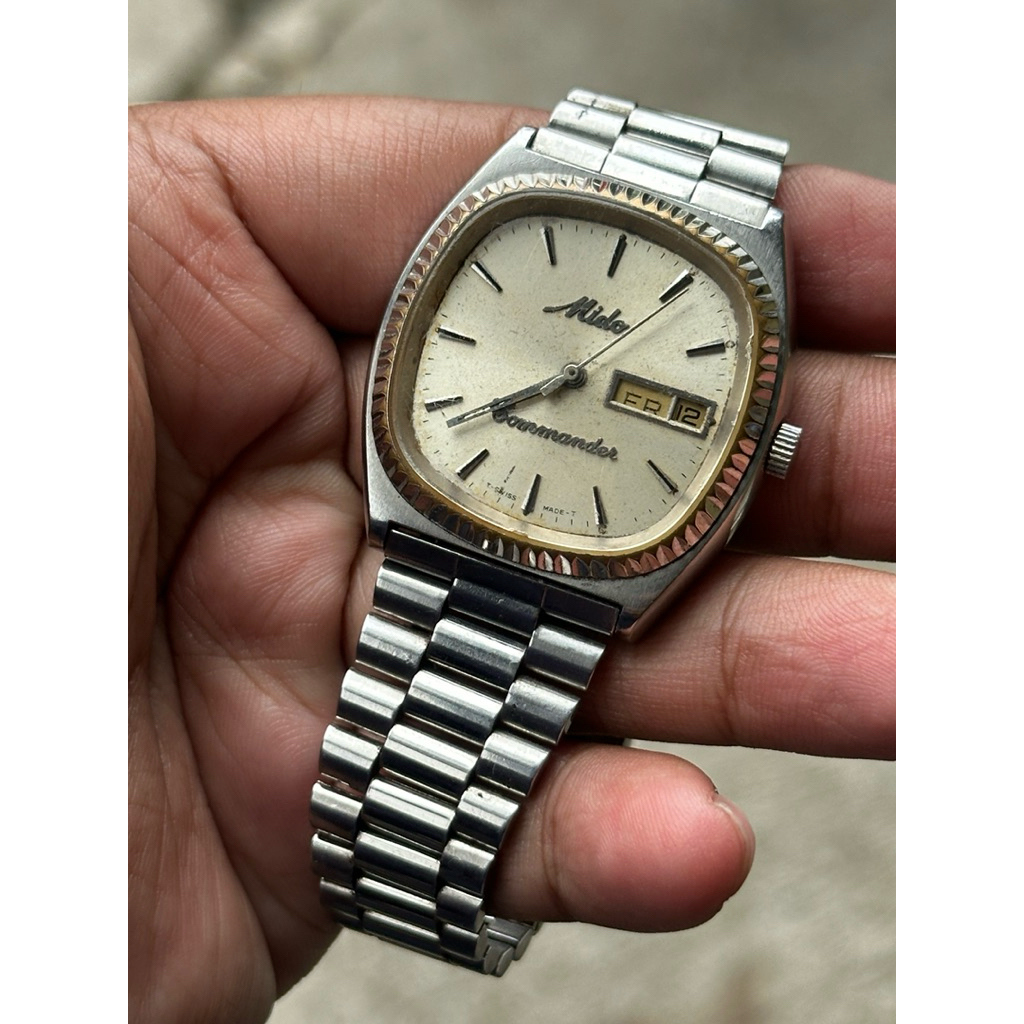 preloved jam tangan mido commander original