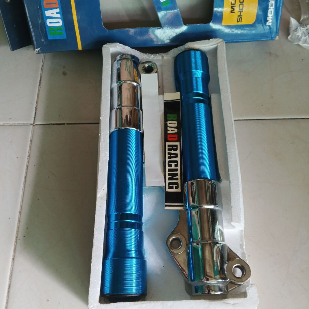 Tabung shock shok depan variasi Yamaha Jupiter z biru gold