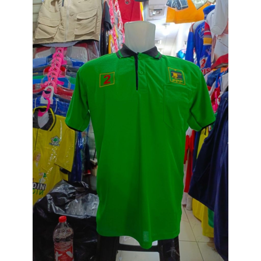 KAOS PARTAI PPP BORDIR LACOSTE POLO PPP MURAH