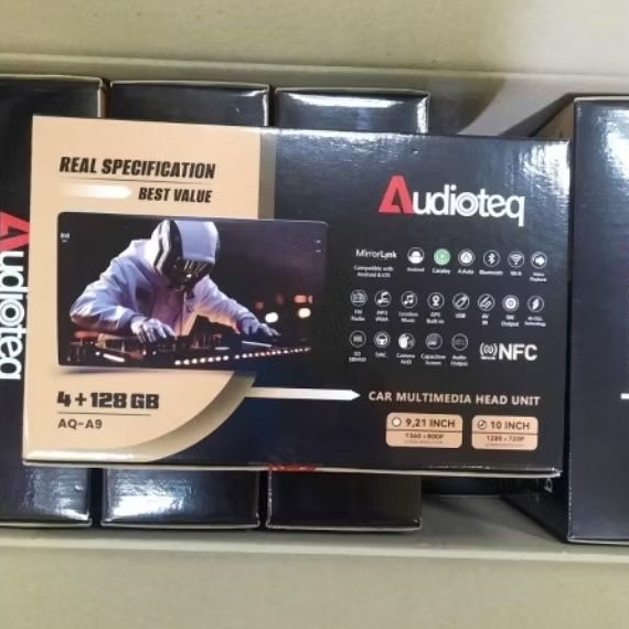 Head Unit Android 10 Inch Audioteq Ram 4/128gb NFC